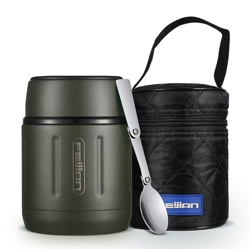 H&RB Boîtes Alimentaires Isotherme Thermos Alimentaires Chaud avec Cuillère  Contenant Isolant Inoxydable Gamelle Thermos Isotherme Repas Chaud pour