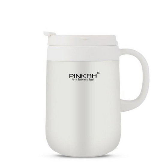 Mug isotherme en acier inoxydable 0,3 litre, anse en plastique